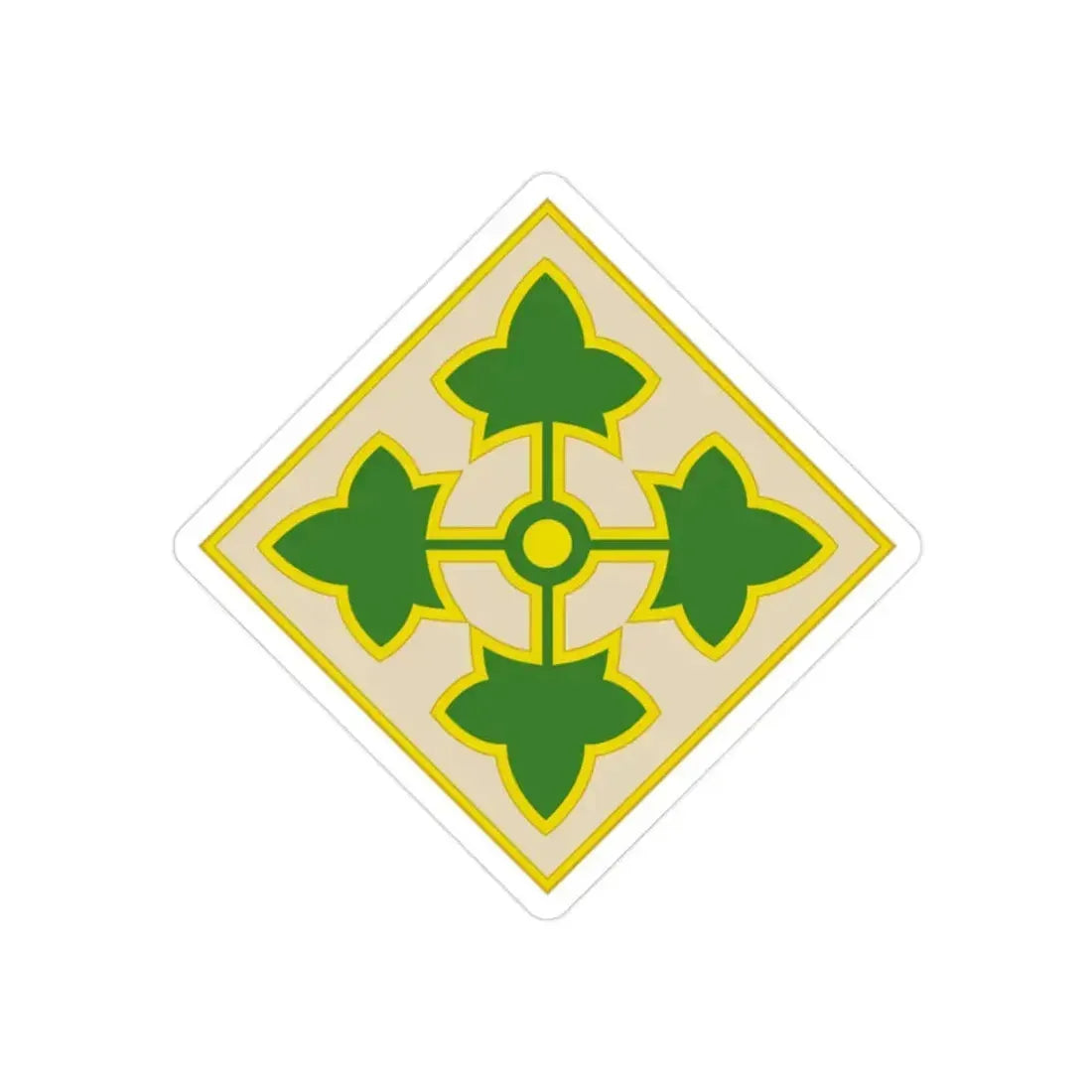 4th Infantry Division CSIB2 (U.S. Army) REVERSE PRINT Transparent Die-Cut STICKER 2 Inch Die-Cut Transparent - The Sticker Space