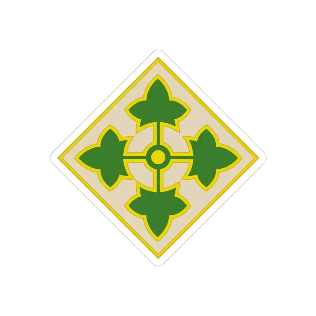 4th Infantry Division CSIB2 (U.S. Army) REVERSE PRINT Transparent Die-Cut STICKER 3 Inch Die-Cut Transparent - The Sticker Space