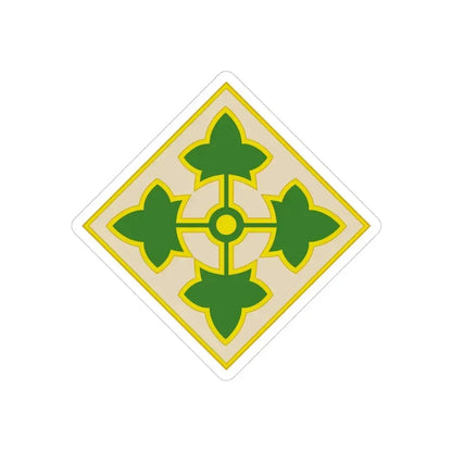 4th Infantry Division CSIB2 (U.S. Army) REVERSE PRINT Transparent Die-Cut STICKER 3 Inch Die-Cut Transparent - The Sticker Space