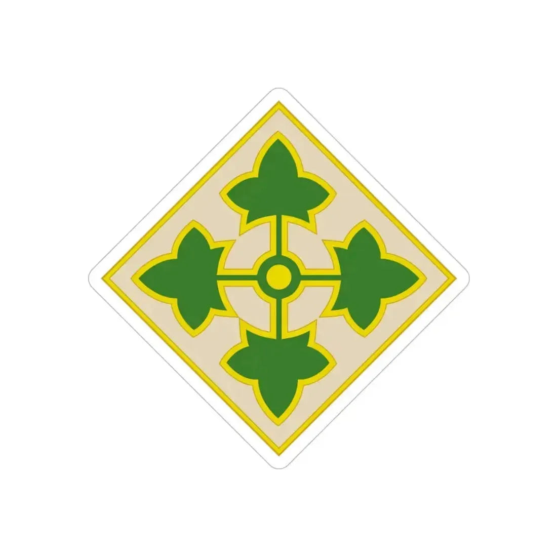4th Infantry Division CSIB2 (U.S. Army) REVERSE PRINT Transparent Die-Cut STICKER 5 Inch Die-Cut Transparent - The Sticker Space