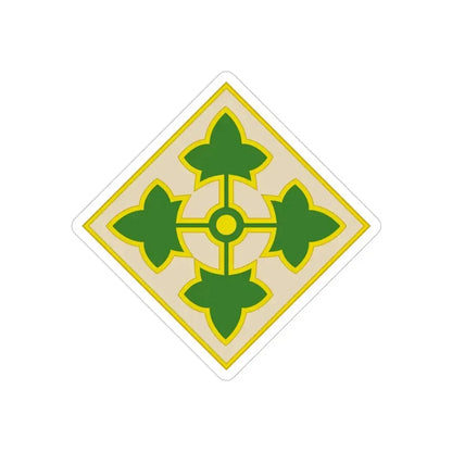 4th Infantry Division CSIB2 (U.S. Army) REVERSE PRINT Transparent Die-Cut STICKER 5 Inch Die-Cut Transparent - The Sticker Space