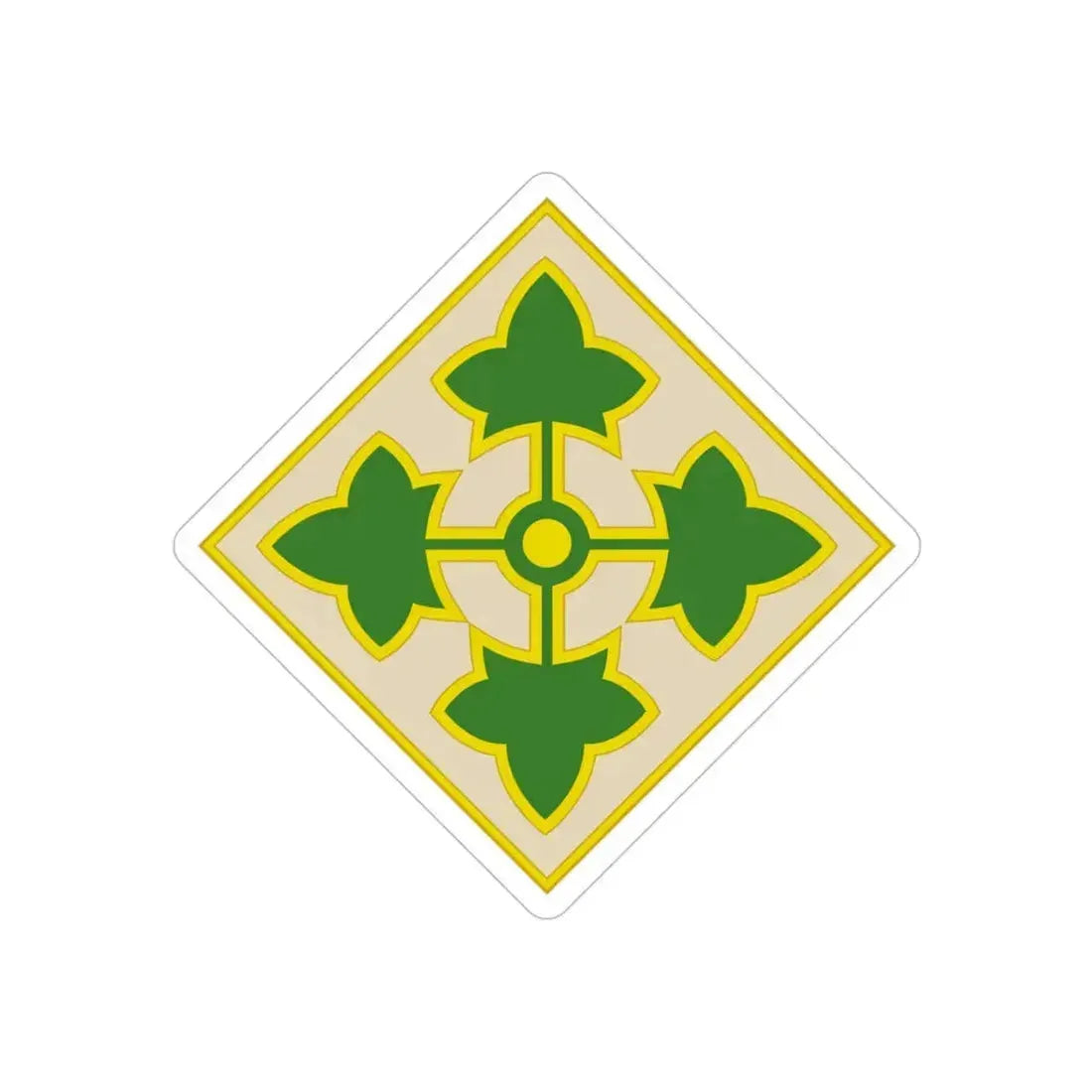 4th Infantry Division CSIB2 (U.S. Army) REVERSE PRINT Transparent Die-Cut STICKER 6 Inch Die-Cut Transparent - The Sticker Space