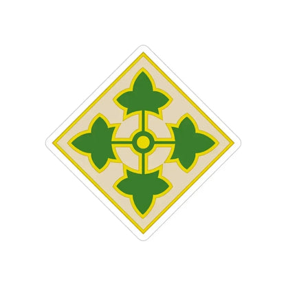 4th Infantry Division CSIB2 (U.S. Army) REVERSE PRINT Transparent Die-Cut STICKER 6 Inch Die-Cut Transparent - The Sticker Space