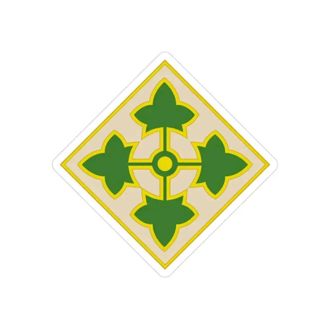 4th Infantry Division CSIB2 (U.S. Army) REVERSE PRINT Transparent Die-Cut STICKER - The Sticker Space