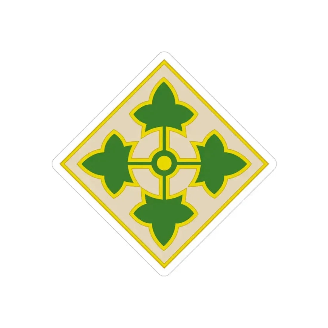 4th Infantry Division CSIB2 (U.S. Army) REVERSE PRINT Transparent Die-Cut STICKER - The Sticker Space