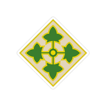 4th Infantry Division CSIB2 (U.S. Army) REVERSE PRINT Transparent Die-Cut STICKER - The Sticker Space