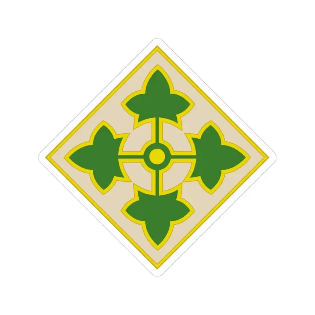 4th Infantry Division CSIB2 (U.S. Army) STICKER Vinyl Kiss-Cut Decal 3 Inch White - The Sticker Space