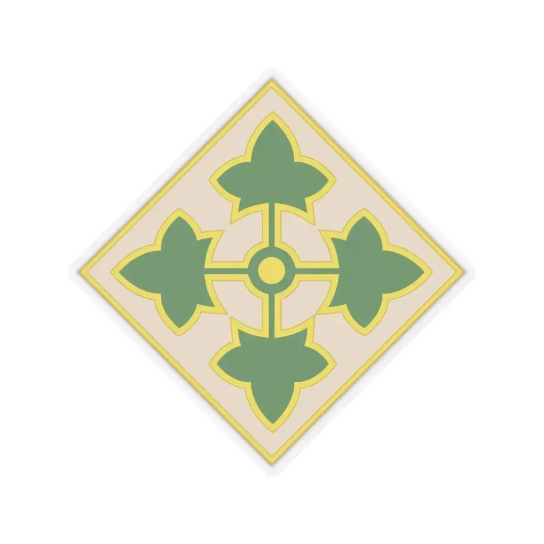 4th Infantry Division CSIB2 (U.S. Army) STICKER Vinyl Kiss-Cut Decal 4 Inch Transparent - The Sticker Space