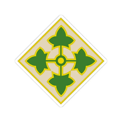 4th Infantry Division CSIB2 (U.S. Army) STICKER Vinyl Kiss-Cut Decal 4 Inch White - The Sticker Space