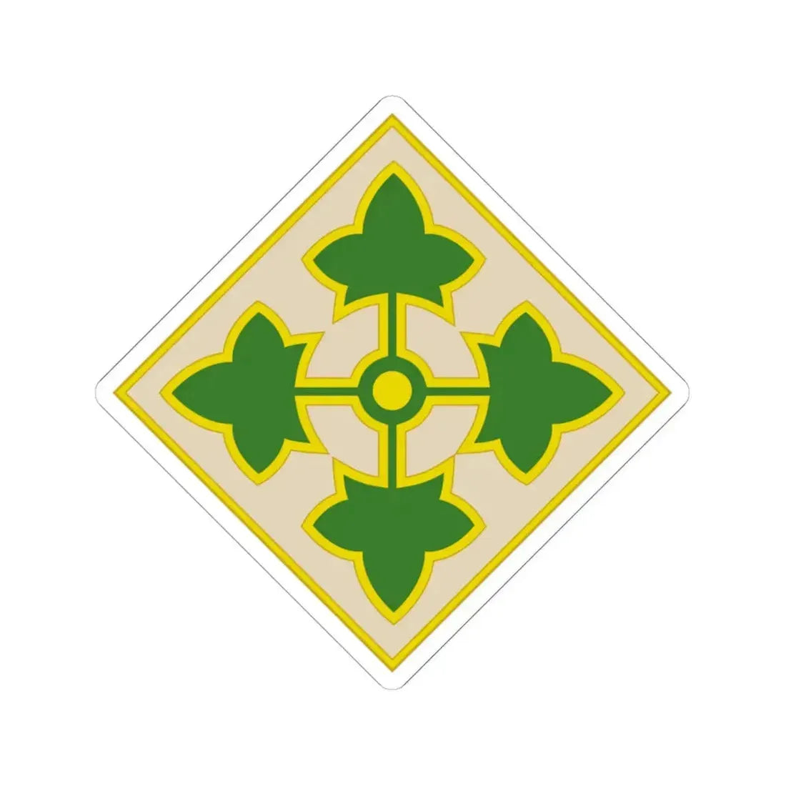 4th Infantry Division CSIB2 (U.S. Army) STICKER Vinyl Kiss-Cut Decal 6 Inch White - The Sticker Space