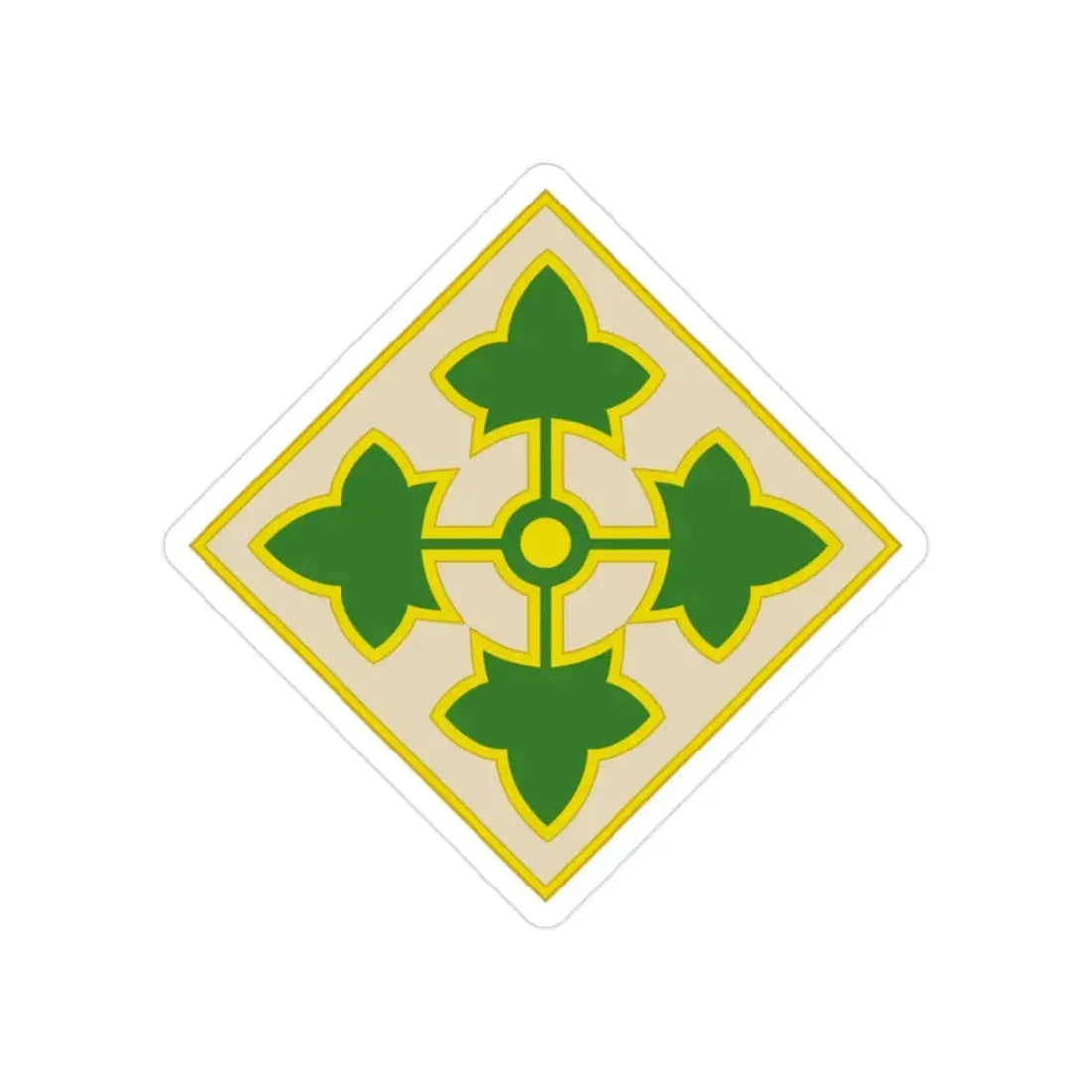 4th Infantry Division CSIB2 (U.S. Army) Transparent STICKER Die-Cut Vinyl Decal 2 Inch - The Sticker Space