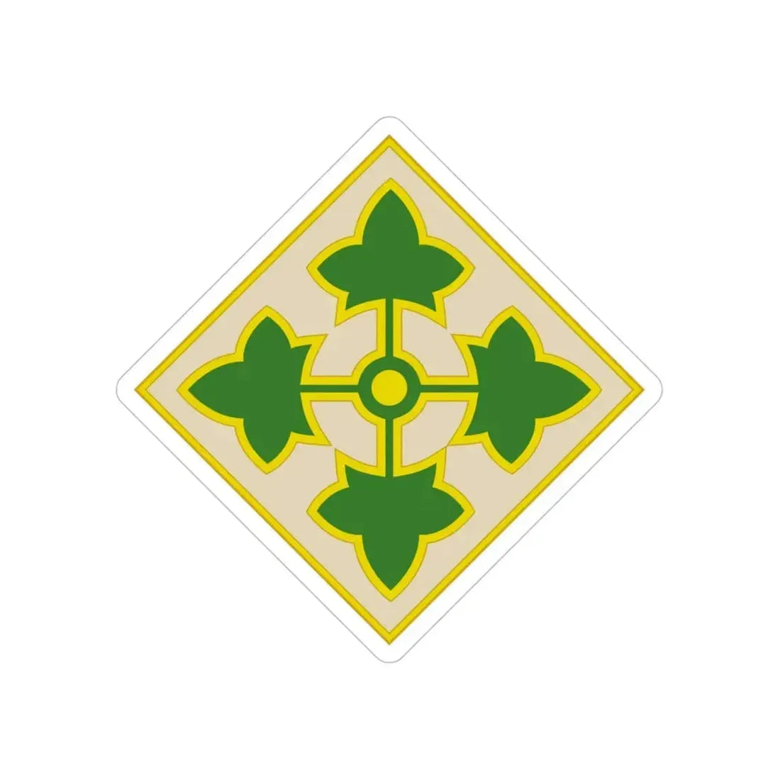 4th Infantry Division CSIB2 (U.S. Army) Transparent STICKER Die-Cut Vinyl Decal 4 Inch - The Sticker Space