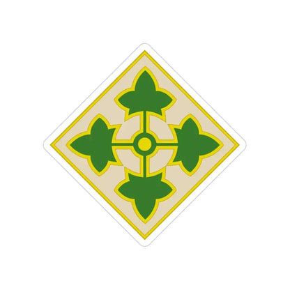 4th Infantry Division CSIB2 (U.S. Army) Transparent STICKER Die-Cut Vinyl Decal 4 Inch - The Sticker Space
