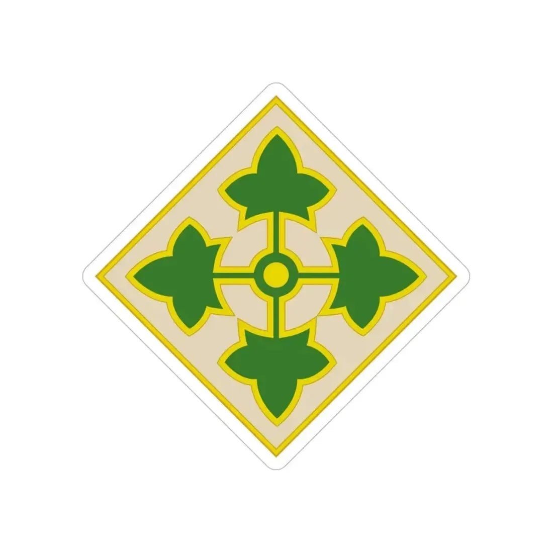 4th Infantry Division CSIB2 (U.S. Army) Transparent STICKER Die-Cut Vinyl Decal 5 Inch - The Sticker Space
