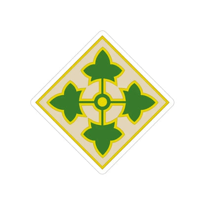 4th Infantry Division CSIB2 (U.S. Army) Transparent STICKER Die-Cut Vinyl Decal 5 Inch - The Sticker Space