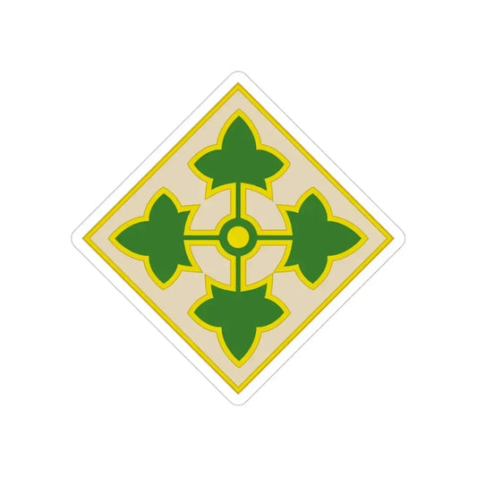 4th Infantry Division CSIB2 (U.S. Army) Transparent STICKER Die-Cut Vinyl Decal 6 Inch - The Sticker Space
