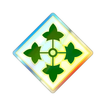 4th Infantry Division (U.S. Army) Holographic STICKER Die-Cut Vinyl Decal 3 Inch Holographic - The Sticker Space