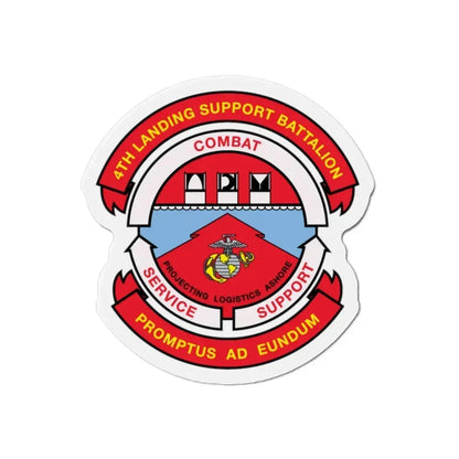 4th Landing Support Battalion Promptus Ad Eundum (USMC) Refrigerator Magnet 2 Inch - The Sticker Space