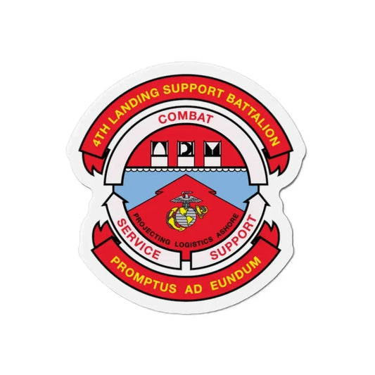 4th Landing Support Battalion Promptus Ad Eundum (USMC) Refrigerator Magnet 2 Inch - The Sticker Space
