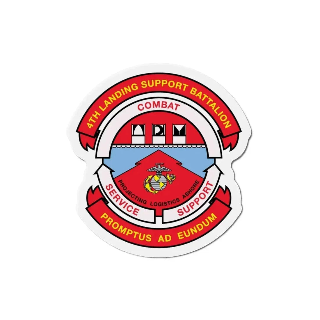 4th Landing Support Battalion Promptus Ad Eundum (USMC) Refrigerator Magnet - The Sticker Space