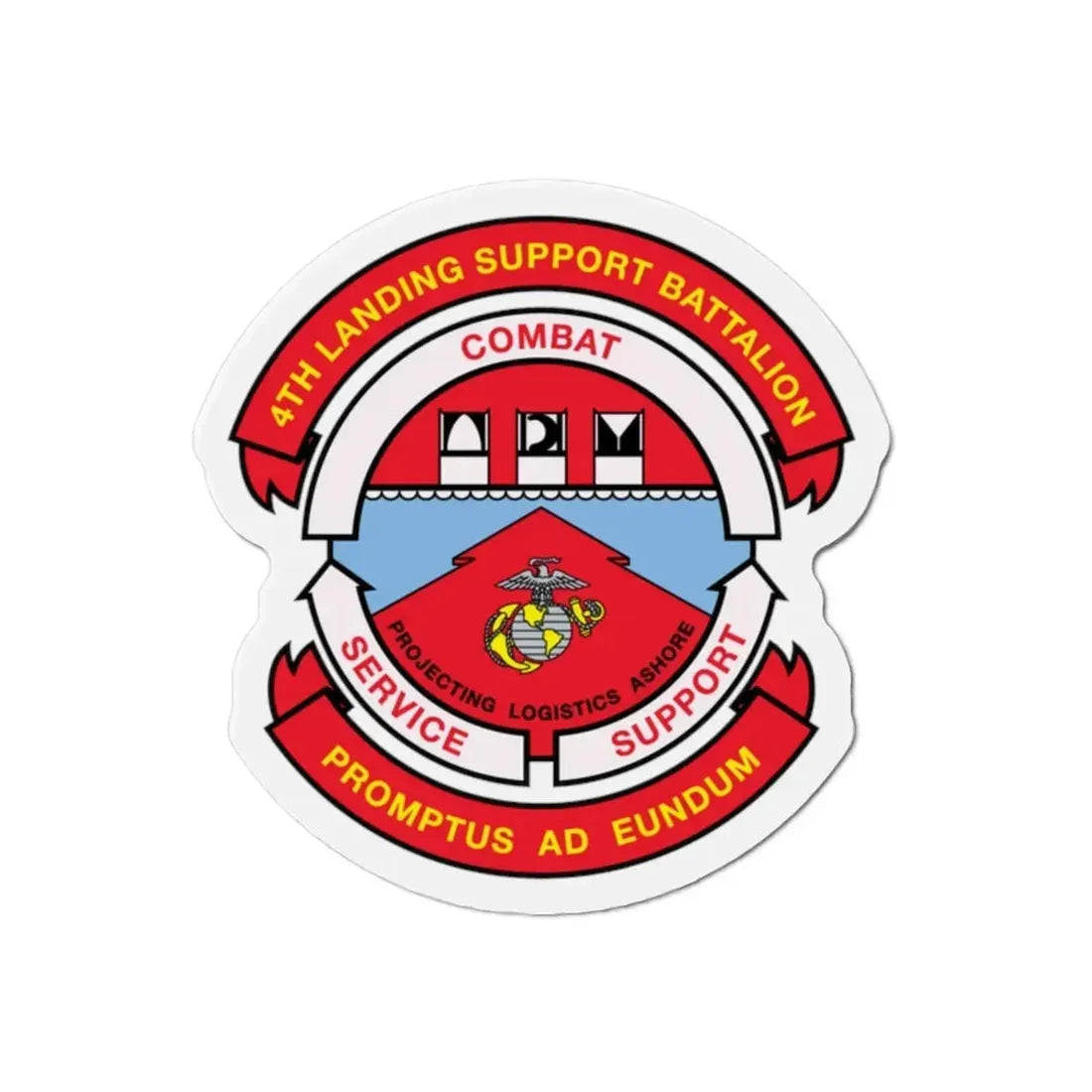 4th Landing Support Battalion Promptus Ad Eundum (USMC) Refrigerator Magnet - The Sticker Space