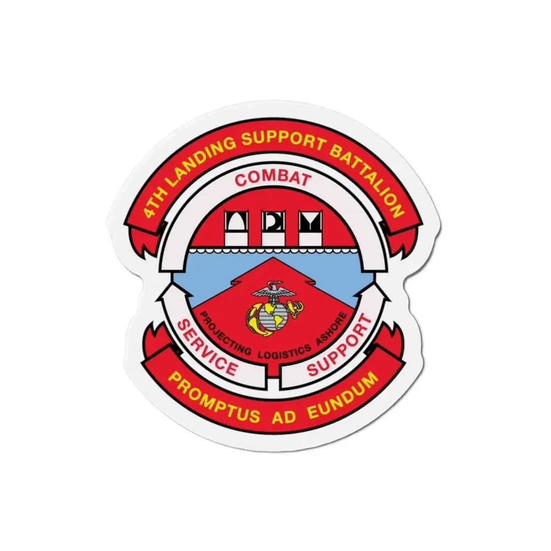 4th Landing Support Battalion Promptus Ad Eundum (USMC) Refrigerator Magnet - The Sticker Space