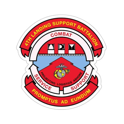 4th Landing Support Battalion Promptus Ad Eundum (USMC) STICKER Vinyl Die-Cut Decal 3 Inch - The Sticker Space