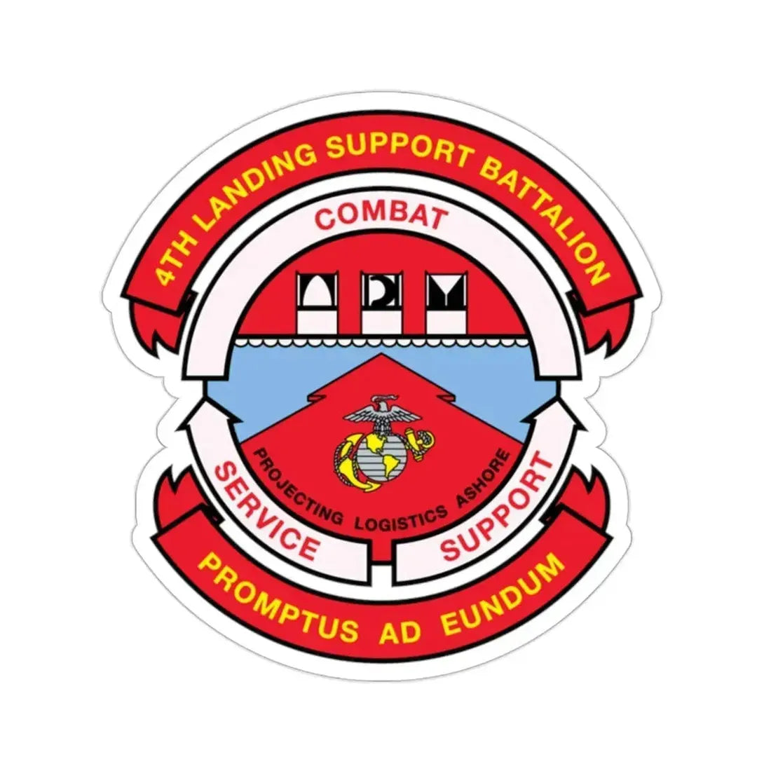4th Landing Support Battalion Promptus Ad Eundum (USMC) STICKER Vinyl Die-Cut Decal - The Sticker Space