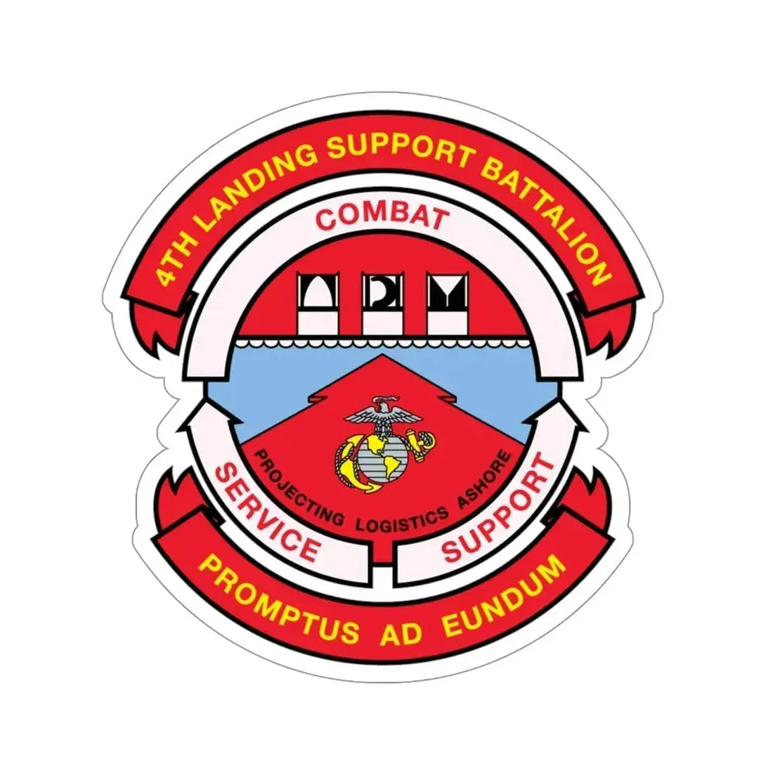 4th Landing Support Battalion Promptus Ad Eundum (USMC) STICKER Vinyl Die-Cut Decal - The Sticker Space