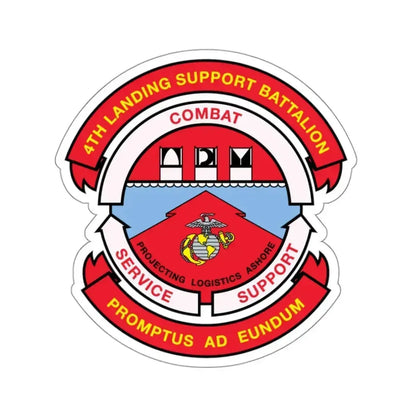 4th Landing Support Battalion Promptus Ad Eundum (USMC) STICKER Vinyl Kiss-Cut Decal 3 Inch White - The Sticker Space