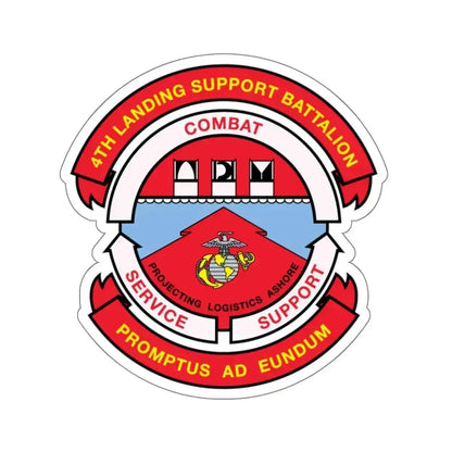 4th Landing Support Battalion Promptus Ad Eundum (USMC) STICKER Vinyl Kiss-Cut Decal 6 Inch White - The Sticker Space