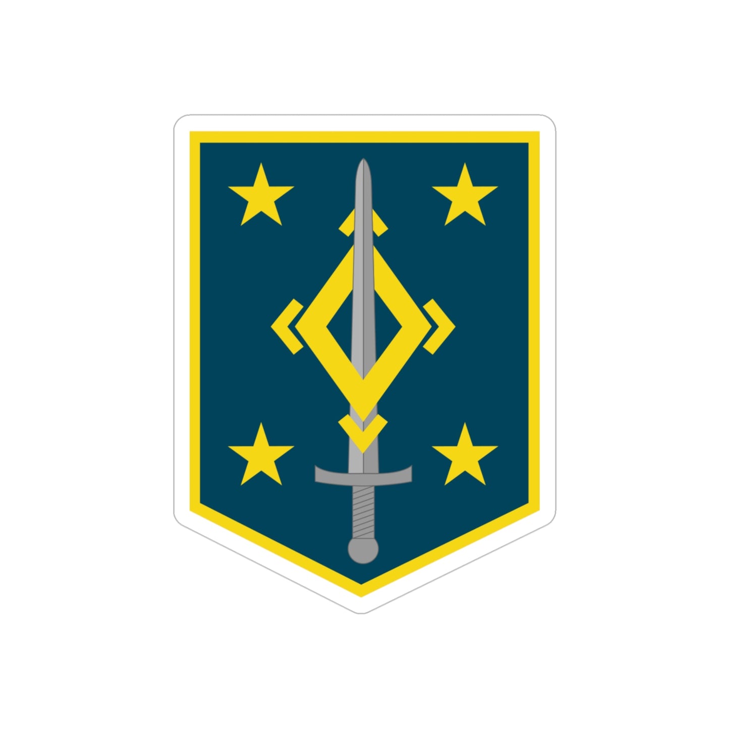 4th Maneuver Enhancement Brigade (U.S. Army) REVERSE PRINT Transparent STICKER-4 Inch-The Sticker Space