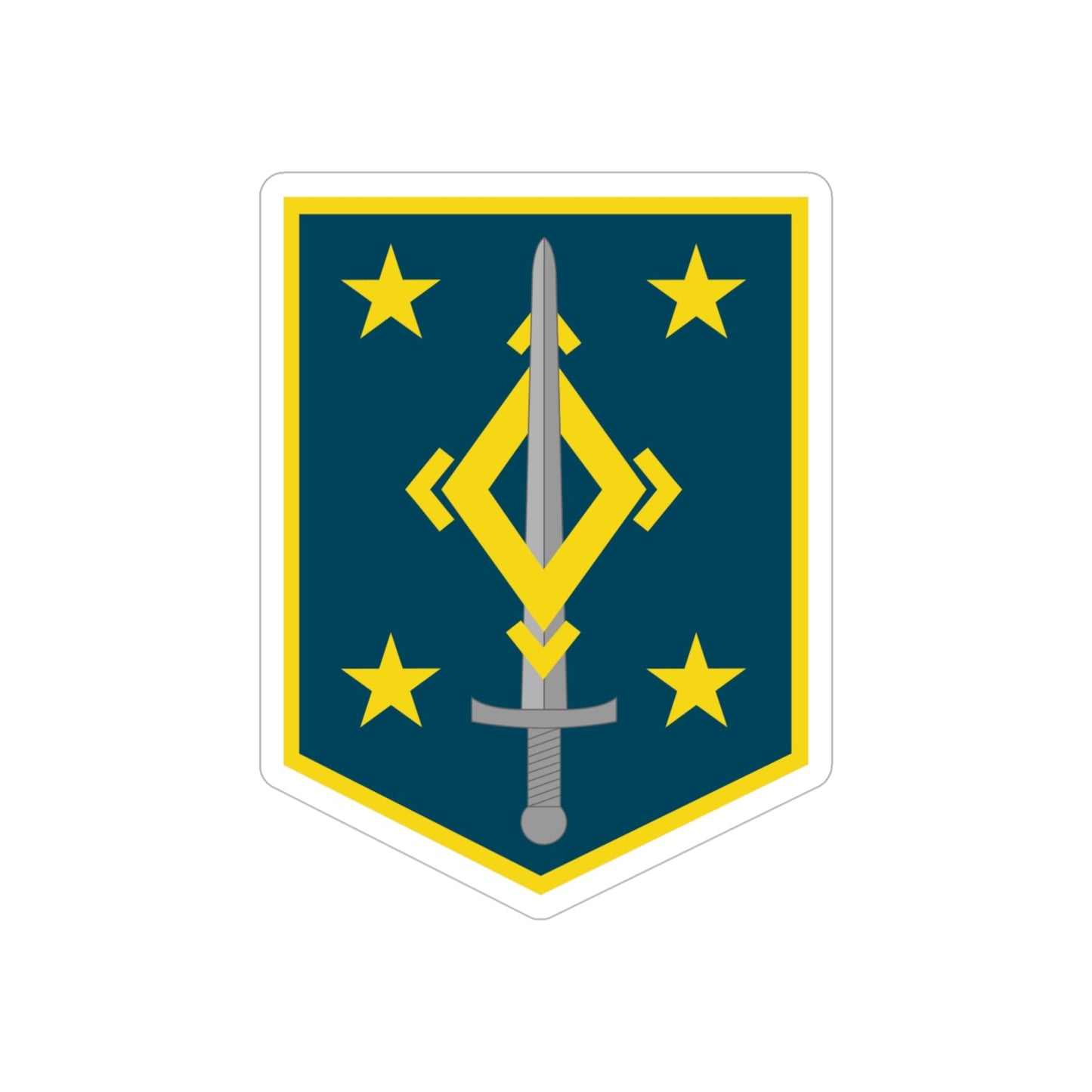 4th Maneuver Enhancement Brigade (U.S. Army) REVERSE PRINT Transparent STICKER-5 Inch-The Sticker Space