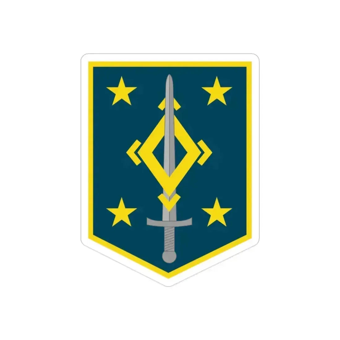 4th Maneuver Enhancement Brigade (U.S. Army) REVERSE PRINT Transparent Die-Cut STICKER 2 Inch Die-Cut Transparent - The Sticker Space