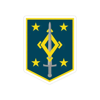 4th Maneuver Enhancement Brigade (U.S. Army) REVERSE PRINT Transparent Die-Cut STICKER 2 Inch Die-Cut Transparent - The Sticker Space