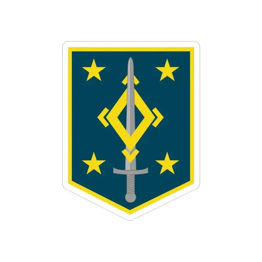 4th Maneuver Enhancement Brigade (U.S. Army) REVERSE PRINT Transparent Die-Cut STICKER 3 Inch Die-Cut Transparent - The Sticker Space