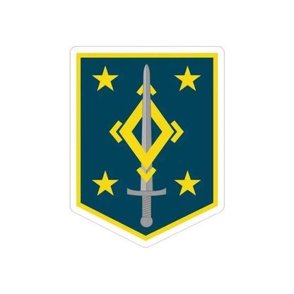 4th Maneuver Enhancement Brigade (U.S. Army) REVERSE PRINT Transparent Die-Cut STICKER 3 Inch Die-Cut Transparent - The Sticker Space