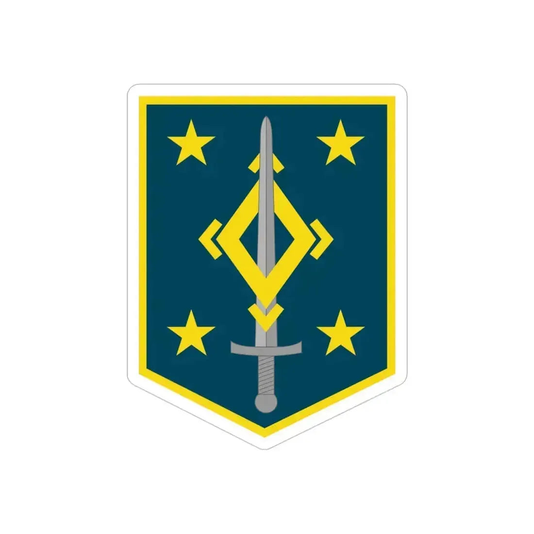 4th Maneuver Enhancement Brigade (U.S. Army) REVERSE PRINT Transparent Die-Cut STICKER 4 Inch Die-Cut Transparent - The Sticker Space