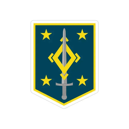 4th Maneuver Enhancement Brigade (U.S. Army) REVERSE PRINT Transparent Die-Cut STICKER 4 Inch Die-Cut Transparent - The Sticker Space