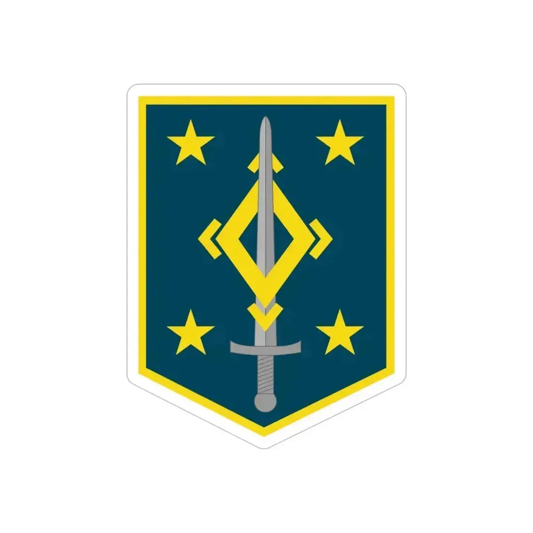 4th Maneuver Enhancement Brigade (U.S. Army) REVERSE PRINT Transparent Die-Cut STICKER 5 Inch Die-Cut Transparent - The Sticker Space