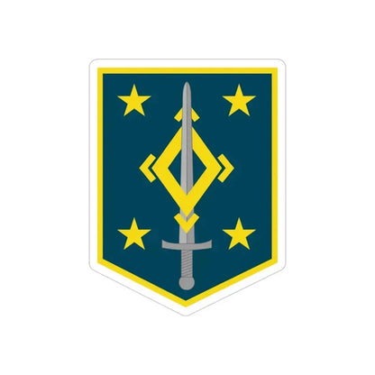 4th Maneuver Enhancement Brigade (U.S. Army) REVERSE PRINT Transparent Die-Cut STICKER 5 Inch Die-Cut Transparent - The Sticker Space