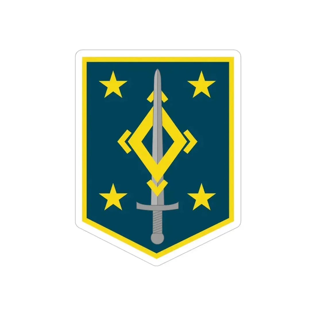 4th Maneuver Enhancement Brigade (U.S. Army) REVERSE PRINT Transparent Die-Cut STICKER - The Sticker Space