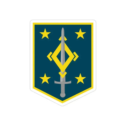 4th Maneuver Enhancement Brigade (U.S. Army) REVERSE PRINT Transparent Die-Cut STICKER - The Sticker Space