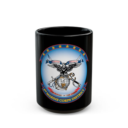 4th Marine Crps (USMC) Black Coffee Mug-15oz-The Sticker Space