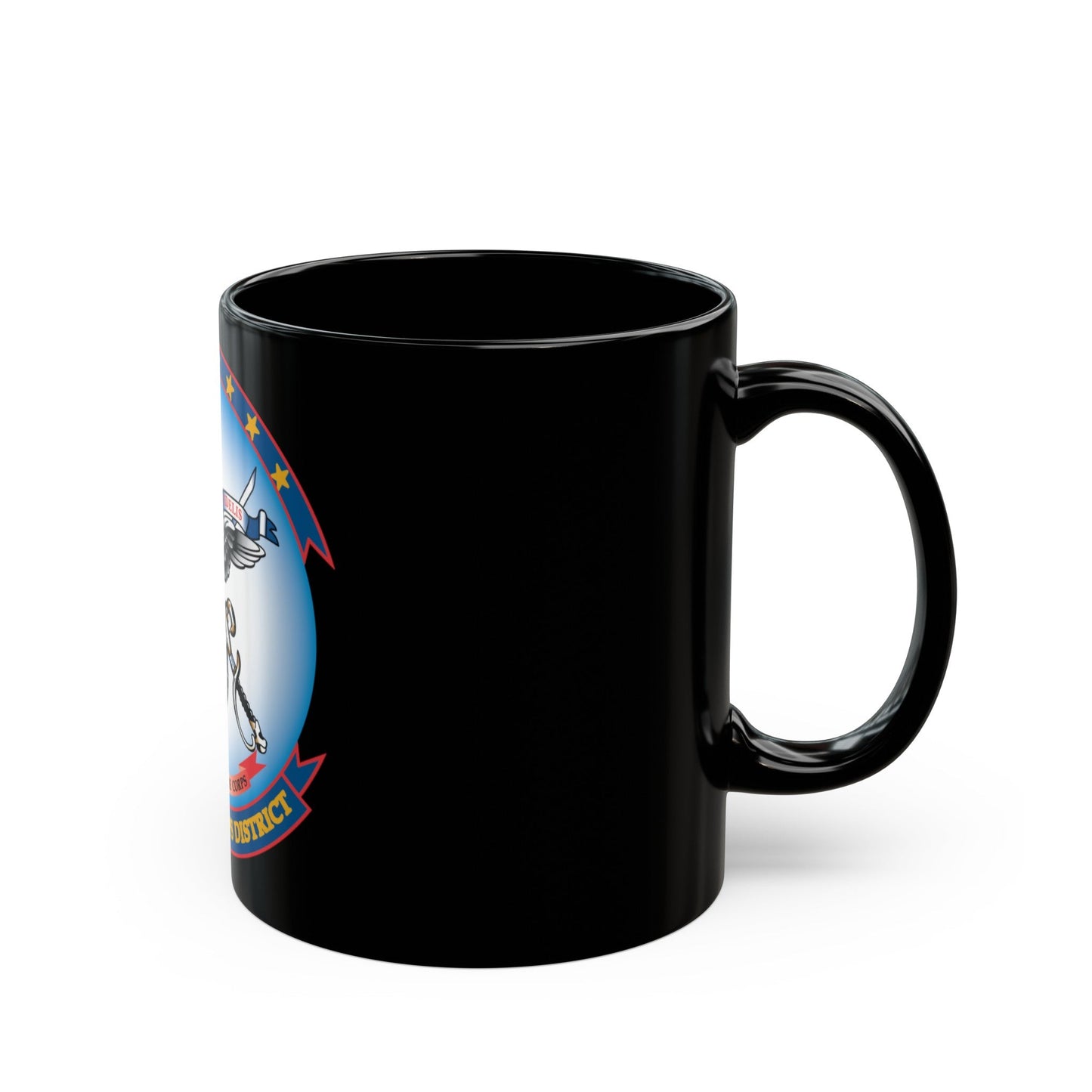 4th Marine Crps (USMC) Black Coffee Mug-The Sticker Space