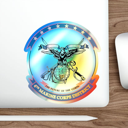 4th Marine Crps (USMC) Holographic STICKER Die-Cut Vinyl Decal-The Sticker Space