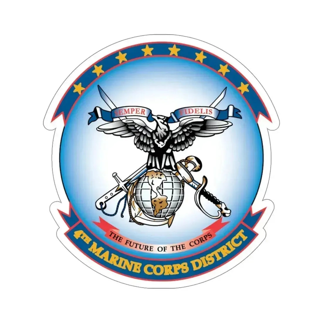4th Marine Crps (USMC) STICKER Vinyl Die-Cut Decal 6 Inch - The Sticker Space