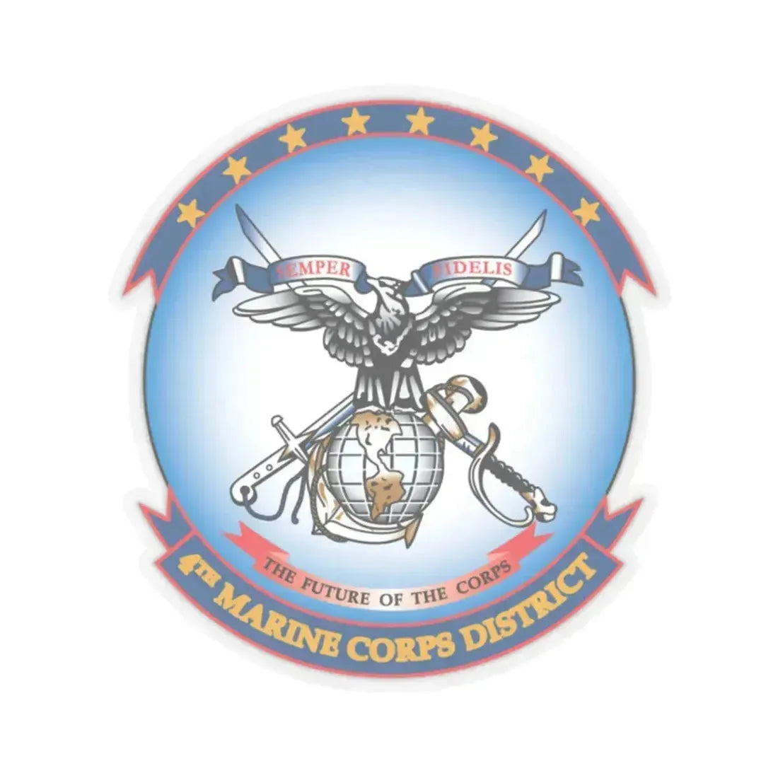4th Marine Crps (USMC) STICKER Vinyl Kiss-Cut Decal 2 Inch Transparent - The Sticker Space