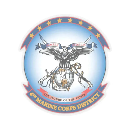 4th Marine Crps (USMC) STICKER Vinyl Kiss-Cut Decal 6 Inch Transparent - The Sticker Space