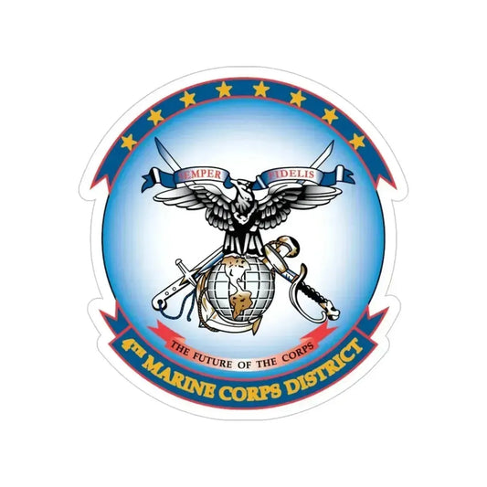4th Marine Crps (USMC) Transparent STICKER Die-Cut Vinyl Decal 6 Inch - The Sticker Space